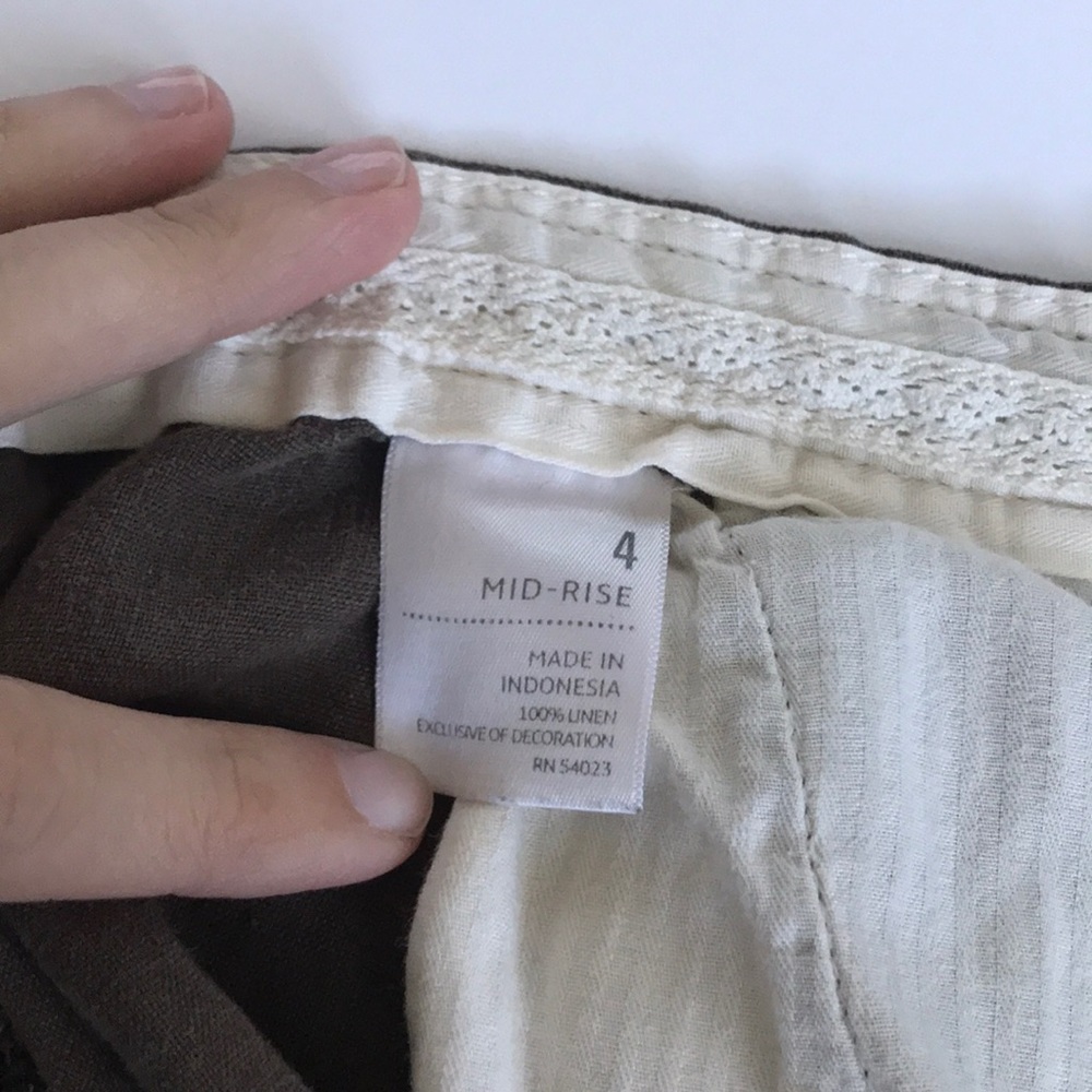 Brown Linen Shorts - Picture 5 of 8